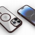 ETUI DO IPHONE 15 PRO MAX PRZEŹROCZYSTE MAGNETYCZNE DO MAGSAFE | BORDOWY