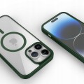 ETUI DO IPHONE 15 PRO MAX PRZEŹROCZYSTE MAGNETYCZNE DO MAGSAFE | ZIELONY