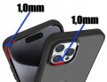ETUI MATOWE Z RAMKĄ NA APARAT DO IPHONE 15 PRO MAX - BLACK