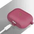 ETUI SILIKONOWE DO APPLE AIRPODS PRO 2 COVER CASE KARABIŃCZYK - BORDOWE
