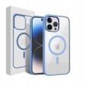ETUI DO IPHONE 13 PRO PRZEŹROCZYSTE MAGNETYCZNE DO MAGSAFE | NIEBIESKI