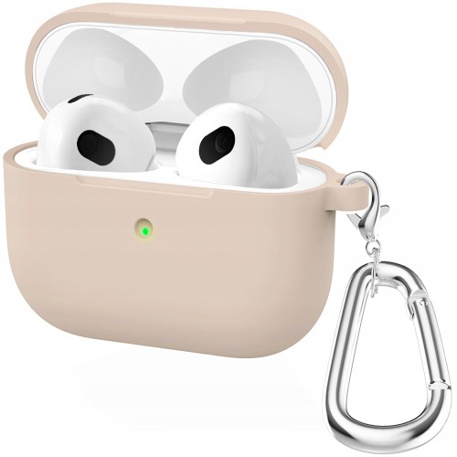 ETUI SILIKONOWE DO APPLE AIRPODS 3 COVER CASE KARABIŃCZYK - PINK SAND