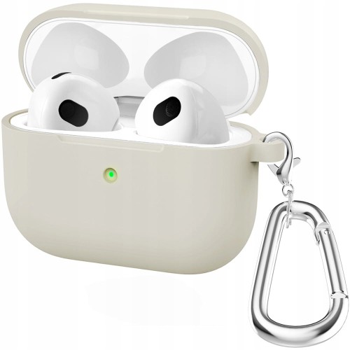 ETUI SILIKONOWE DO APPLE AIRPODS 3 COVER CASE KARABIŃCZYK - BEIGE