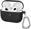 ETUI SILIKONOWE DO APPLE AIRPODS PRO 1 COVER CASE KARABIŃCZYK - BLACK