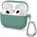 ETUI SILIKONOWE DO APPLE AIRPODS PRO 1 COVER CASE KARABIŃCZYK - PINE GREEN