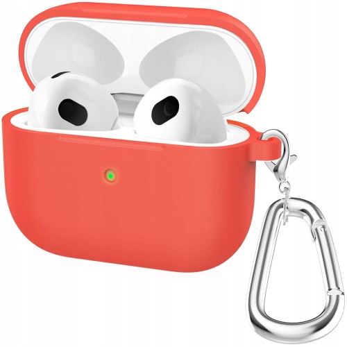 ETUI SILIKONOWE DO APPLE AIRPODS PRO 1 COVER CASE KARABIŃCZYK - RED