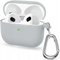 ETUI SILIKONOWE DO APPLE AIRPODS PRO 1 COVER CASE KARABIŃCZYK - LIGHT GRAY