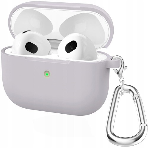 ETUI SILIKONOWE DO APPLE AIRPODS PRO 1 COVER CASE KARABIŃCZYK - LAVENDER