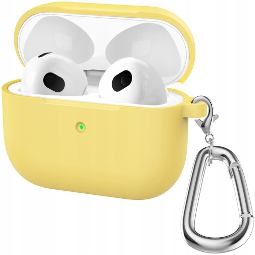 ETUI SILIKONOWE DO APPLE AIRPODS PRO 1 COVER CASE KARABIŃCZYK - YELLOW