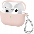 ETUI SILIKONOWE DO APPLE AIRPODS PRO 1 COVER CASE KARABIŃCZYK - LIGHT PINK