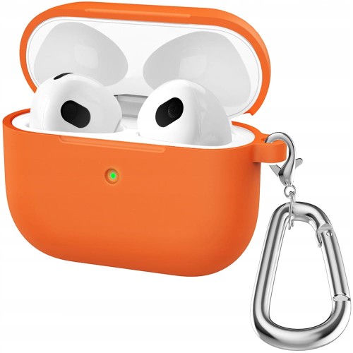 ETUI SILIKONOWE DO APPLE AIRPODS PRO 1 COVER CASE KARABIŃCZYK - ORANGE