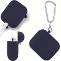 ETUI SILIKONOWE DO APPLE AIRPODS 1/2 COVER CASE KARABIŃCZYK - DARK BLUE