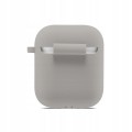 ETUI SILIKONOWE DO APPLE AIRPODS 1/2 COVER CASE KARABIŃCZYK - DARK GRAY