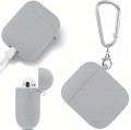 ETUI SILIKONOWE DO APPLE AIRPODS 1/2 COVER CASE KARABIŃCZYK - LIGHT GRAY