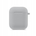ETUI SILIKONOWE DO APPLE AIRPODS 1/2 COVER CASE KARABIŃCZYK - LIGHT GRAY