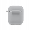 ETUI SILIKONOWE DO APPLE AIRPODS 1/2 COVER CASE KARABIŃCZYK - LIGHT GRAY