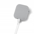 ETUI SILIKONOWE DO APPLE AIRPODS 1/2 COVER CASE KARABIŃCZYK - LIGHT GRAY