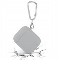 ETUI SILIKONOWE DO APPLE AIRPODS 1/2 COVER CASE KARABIŃCZYK - LIGHT GRAY