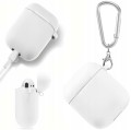 ETUI SILIKONOWE DO APPLE AIRPODS 1/2 COVER CASE KARABIŃCZYK - WHITE