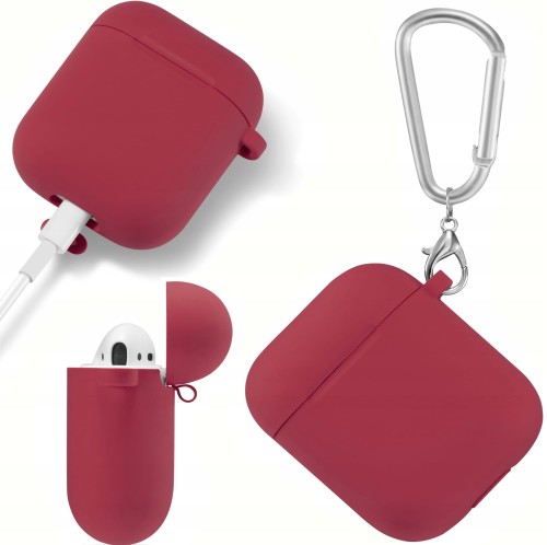ETUI SILIKONOWE DO APPLE AIRPODS 1/2 COVER CASE KARABIŃCZYK - ROSE