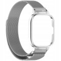 PASEK BRANSOLETA Z WBUDOWANYM ETUI DO XIAOMI REDMI WATCH 4 - SREBRNY