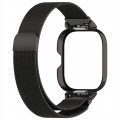 PASEK BRANSOLETA Z WBUDOWANYM ETUI DO XIAOMI REDMI WATCH 4 - CZARNY