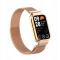 PASEK BRANSOLETA Z WBUDOWANYM ETUI DO XIAOMI MI BAND 8 PRO - RÓŻOWE ZŁOTO