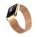 PASEK BRANSOLETA Z WBUDOWANYM ETUI DO XIAOMI MI BAND 8 PRO - RÓŻOWE ZŁOTO