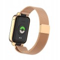 PASEK BRANSOLETA Z WBUDOWANYM ETUI DO XIAOMI MI BAND 8 PRO - RÓŻOWE ZŁOTO