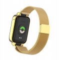PASEK BRANSOLETA Z WBUDOWANYM ETUI DO XIAOMI MI BAND 8 PRO - ZŁOTY