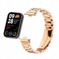 PASEK BRANSOLETA STALOWA DO XIAOMI REDMI WATCH 4/5/6 | MI BAND 8 PRO/9 PRO - RÓŻOWE ZŁOTO