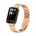 PASEK BRANSOLETA STALOWA DO XIAOMI REDMI WATCH 4/5/6 | MI BAND 8 PRO/9 PRO - RÓŻOWE ZŁOTO