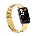 PASEK BRANSOLETA STALOWA DO XIAOMI REDMI WATCH 4/5/6 | MI BAND 8 PRO/9 PRO - ZŁOTY
