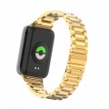 PASEK BRANSOLETA STALOWA DO XIAOMI REDMI WATCH 4/5/6 | MI BAND 8 PRO/9 PRO - ZŁOTY