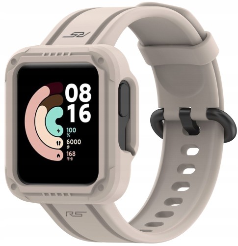 MOCNY PASEK Z ETUI DO XIAOMI REDMI WATCH 2 LITE / MI WATCH LITE - BEŻOWY