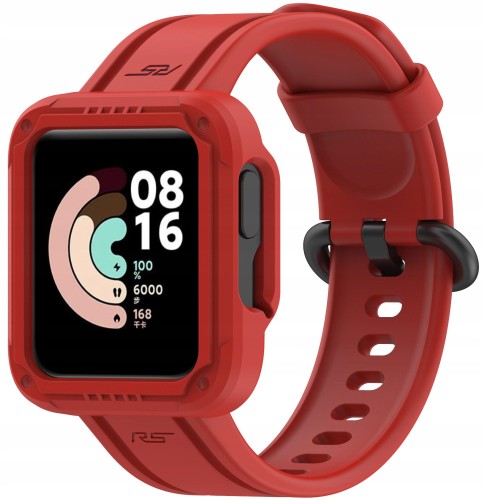 MOCNY PASEK Z ETUI DO XIAOMI REDMI WATCH 2 LITE / MI WATCH LITE - CZERWONY