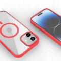 ETUI DO IPHONE 12 / 12 PRO PRZEŹROCZYSTE MAGNETYCZNE DO MAGSAFE | CZERWONY