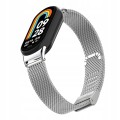 BRANSOLETA DO XIAOMI SMART MI BAND 8/9/10 WYGODNY PASEK - SREBRNY