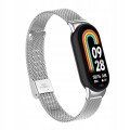 BRANSOLETA DO XIAOMI SMART MI BAND 8/9/10 WYGODNY PASEK - SREBRNY