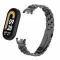 BRANSOLETA STALOWA DO XIAOMI SMART MI BAND 8/9/10 STYLOWY PASEK - CZARNY