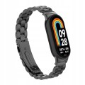 BRANSOLETA STALOWA DO XIAOMI SMART MI BAND 8/9/10 STYLOWY PASEK - CZARNY