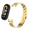 BRANSOLETA STALOWA DO XIAOMI SMART MI BAND 8/9/10 STYLOWY PASEK - ZŁOTY