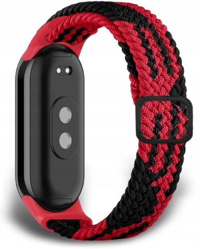 PASEK DO XIAOMI SMART MI BAND 8/9/10 ELASTYCZNA OPASKA - CZERWONO CZARNY