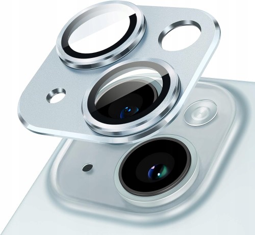SZKŁO OSŁONA NA OBIEKTYW APARAT ALUMINIUM DO IPHONE 15/15 PLUS - NIEBIESKI