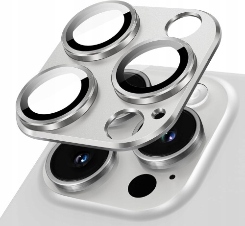 SZKŁO OSŁONA NA OBIEKTYW APARAT ALUMINIUM DO IPHONE 15 PRO / 15 PRO MAX