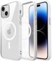 ETUI DO IPHONE 14 PRZEŹROCZYSTE MAGNETYCZNE DO MAGSAFE | BIAŁY