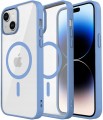 ETUI DO IPHONE 14 PRZEŹROCZYSTE MAGNETYCZNE DO MAGSAFE | NIEBIESKI