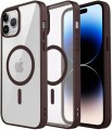 ETUI DO IPHONE 15 PRO MAX PRZEŹROCZYSTE MAGNETYCZNE DO MAGSAFE | BORDOWY