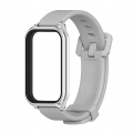 PASEK OPASKA Z ETUI DO XIAOMI REDMI SMART BAND 2 / MI BAND 8 ACTIVE - SZARY