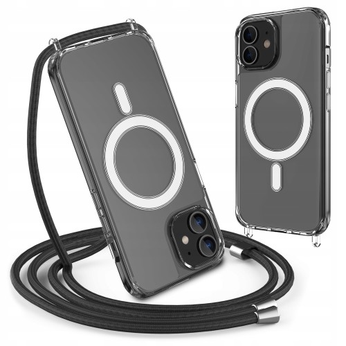 ETUI CASE ZE SZNURKIEM SMYCZĄ DO IPHONE 12 / 12 PRO WZMACNIANE DO MAGSAFE